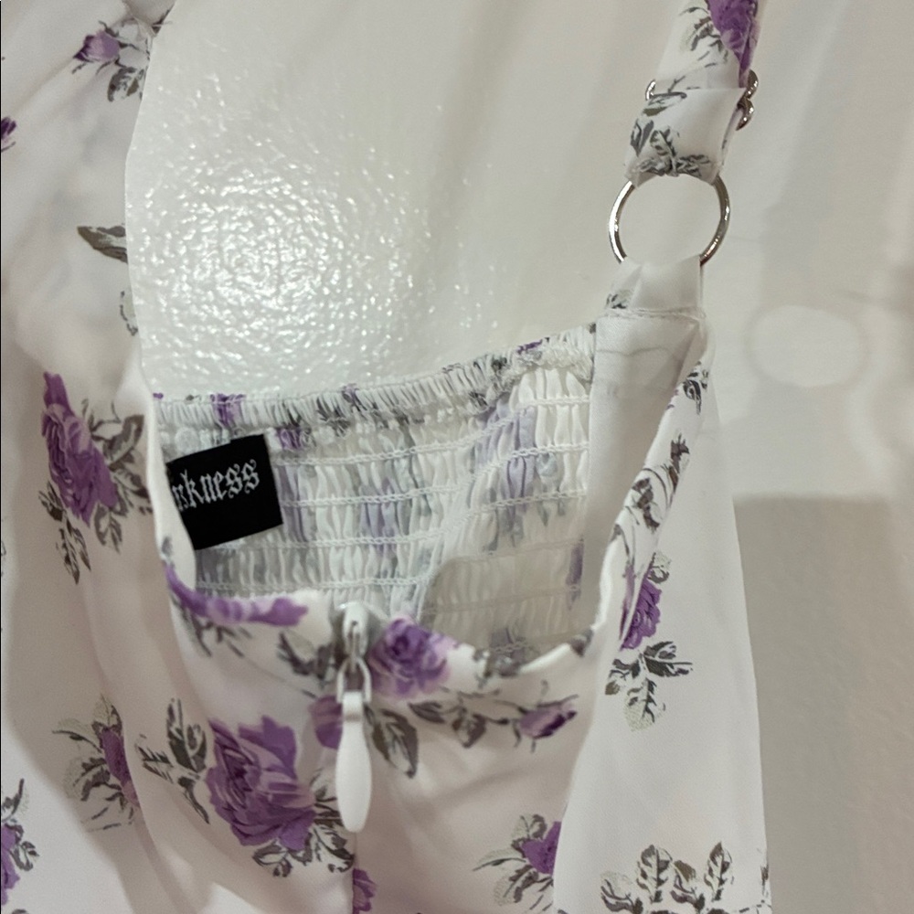 Milkmaid Floral Midi Dress Straps - Picture 6 of 8